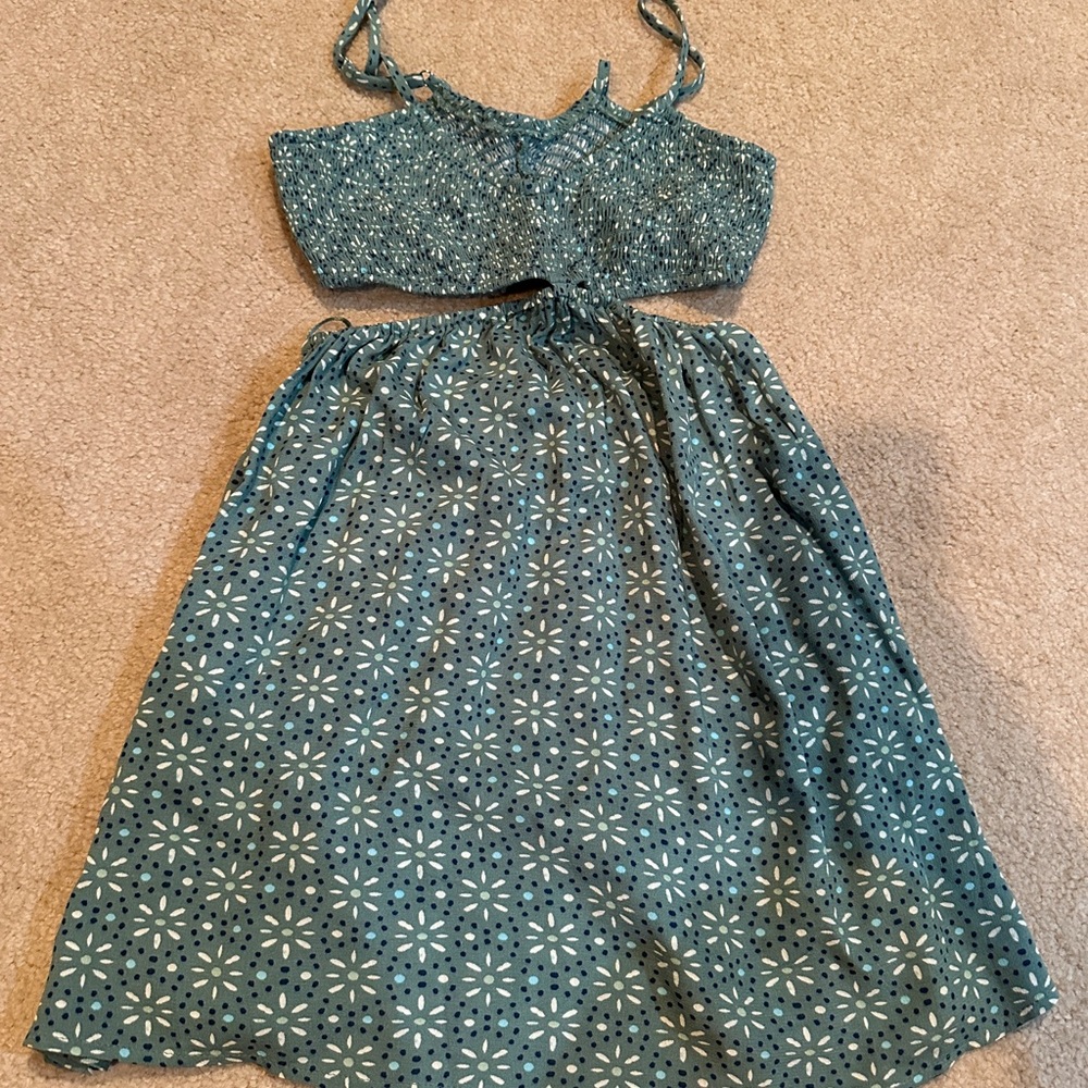 Sky To Moon Cutout Dress beach daze -green